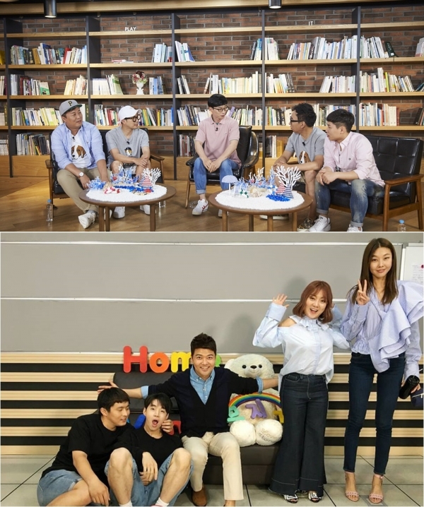 ▲'무한도전'(위)과 '나혼자 산다' 출연진(사진=MBC)