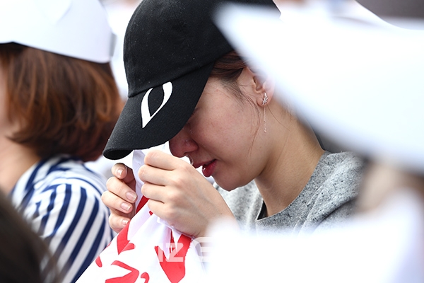 ▲KBS 총파업 출정식(사진=고아라 기자 iknow@)