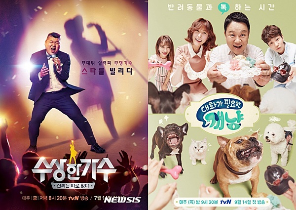 ▲'수상한 가수', '대화가 필요한 개냥'(사진=tvN)
