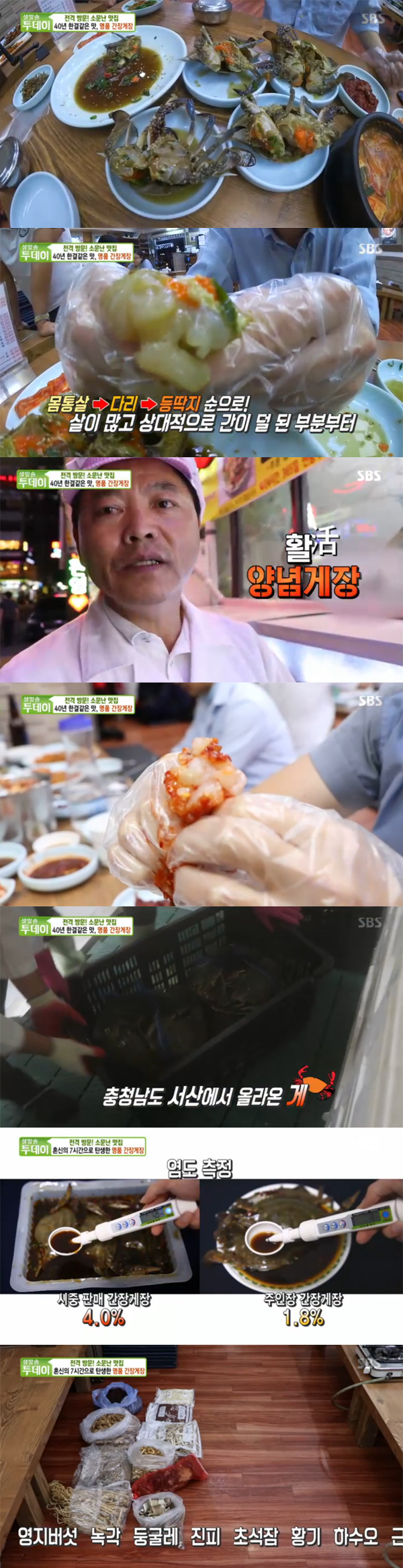 ▲'생방송투데이' 일미간장게장(사진=SBS)