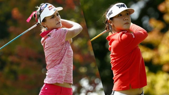 ▲렉시 톰슨과 리디아 고(오른쪽). 사진=LPGA