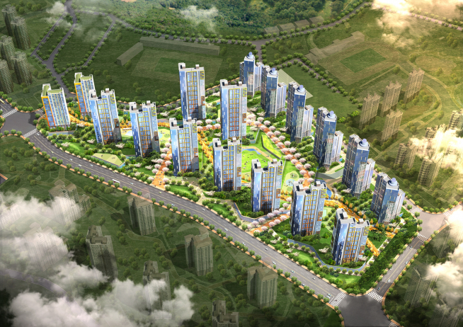 ▲‘부산 서·금사 재정비촉진6구역 주택재개발정비사업’ 조감도(자료=반도건설)