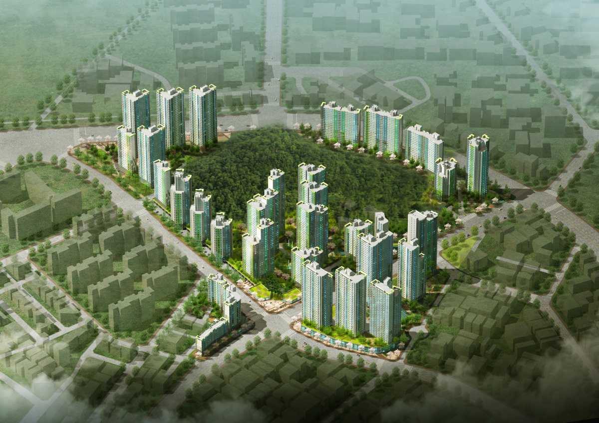 ▲한양이 9일 수주한 경기도 김포시 북변4구역 재개발 사업의 조감도.(사진=한양)