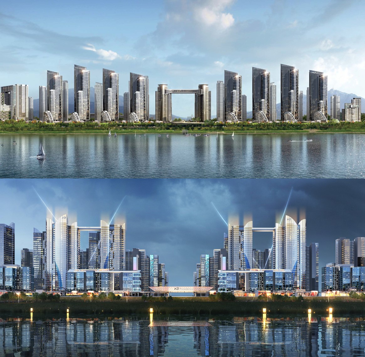 ▲현대건설은 한강 조망에 집중한 반면 GS건설은 통풍·채광·조망에 두루 신경 썼다. (사진제공 위 현대건설, 아래 GS건설)