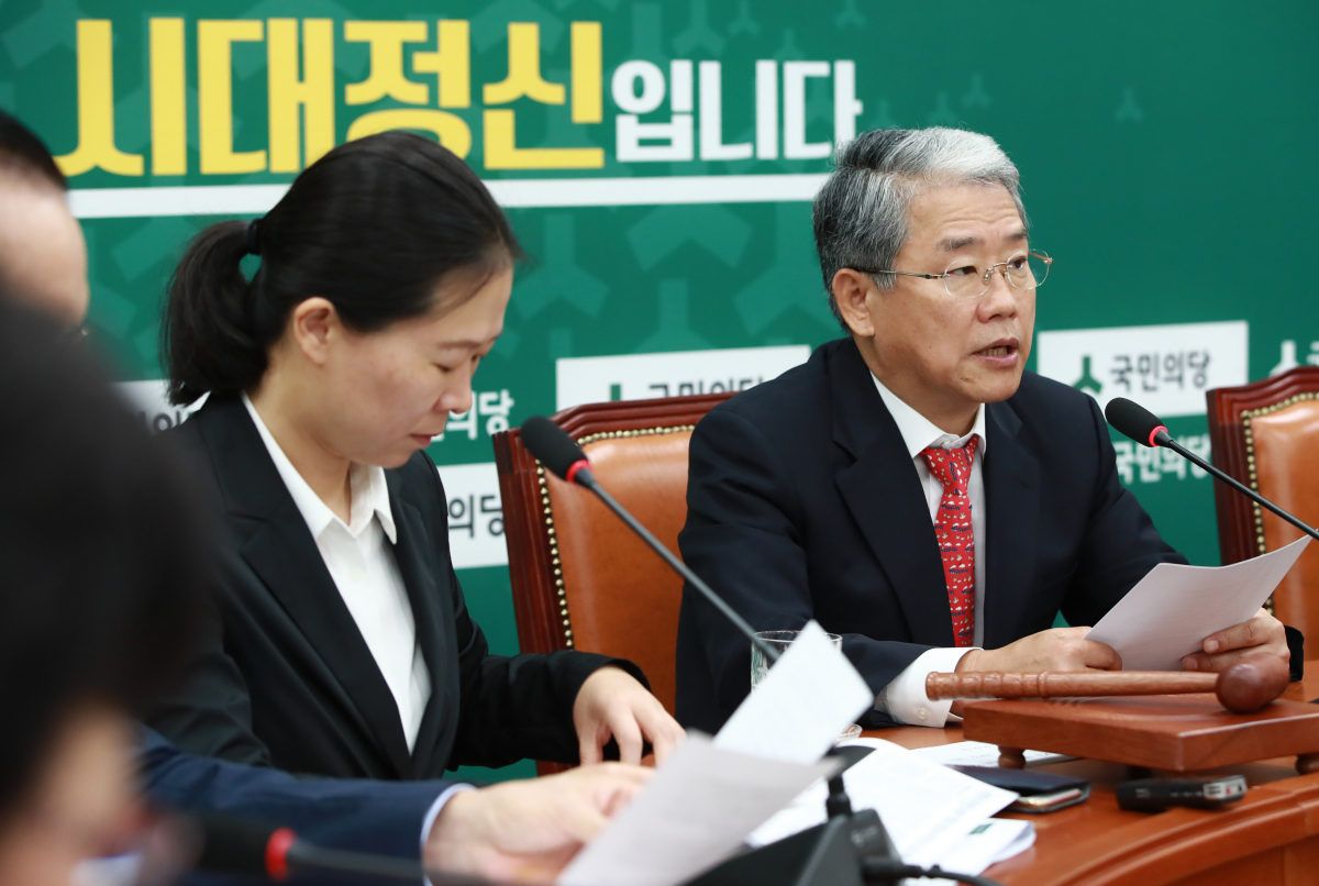 ▲김동철 국민의당 원내대표가 19일 오전 국회에서 열린 국민의당 원내대책회의에서 발언하고 있다. (연합뉴스)