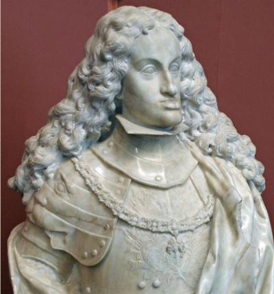 ▲스페인의 마지막 합스부르크 왕 카를 2세의 조각.