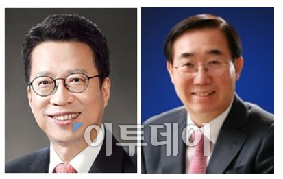 ▲(왼쪽)정지원 한국증권금융 시장과 최방길 전 신한BNP파리바자산운용 대표이사.