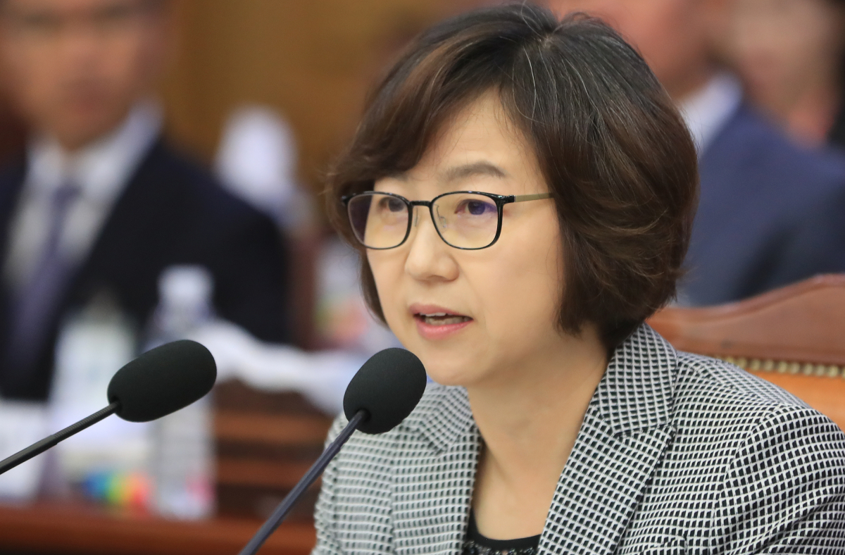 ▲12일 서울 서초동 대법원에서 열린 국회 법제사법위원회 대법원 및 법원행정처 등 산하기관에 대한 국정감사에서  김소영 법원행정처장이 의원들의 질의에 답하고 있다.  (연합뉴스)