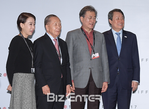 ▲강수연, 김동호, 문재인, 도종환(사진=고아라 기자 iknow@)