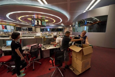 ▲홍콩 증권거래소가 27일(현지시간)을 끝으로 객장을 닫는다. 홍콩/AFP연합뉴스 