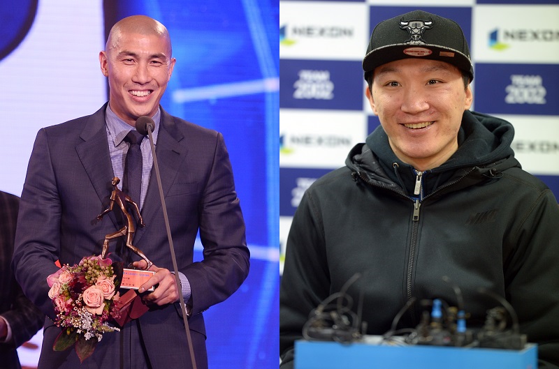 ▲차두리(왼쪽)과 신영록.(뉴시스)