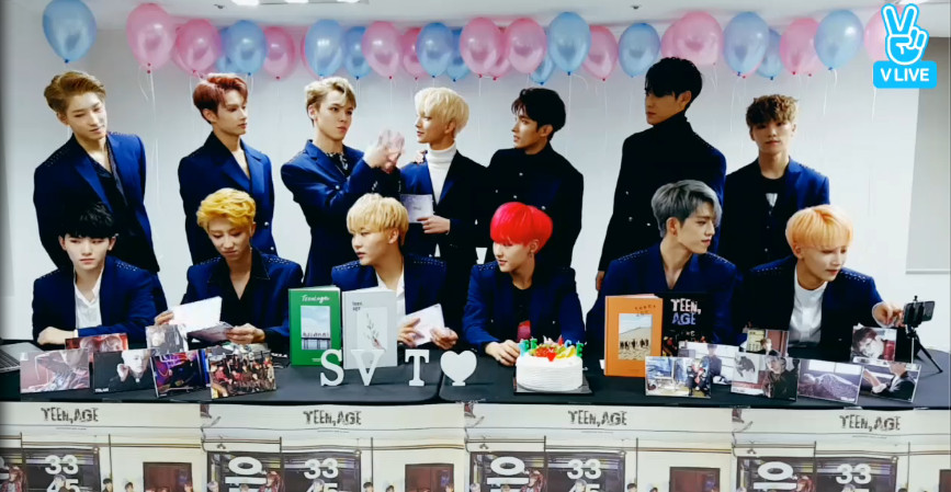 ▲세븐틴(출처=네이버v앱 캡처)