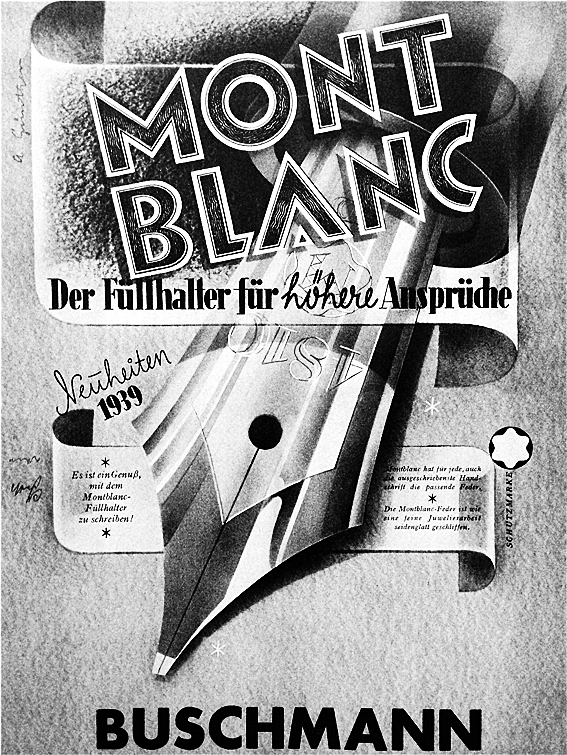 ▲1930년대 몽블랑 광고
