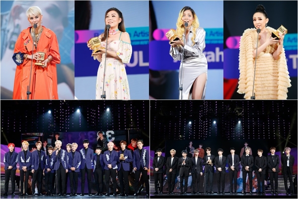 ▲'2017 MAMA Premiere in Vietnam' 수상자 모습(사진=Mnet)
