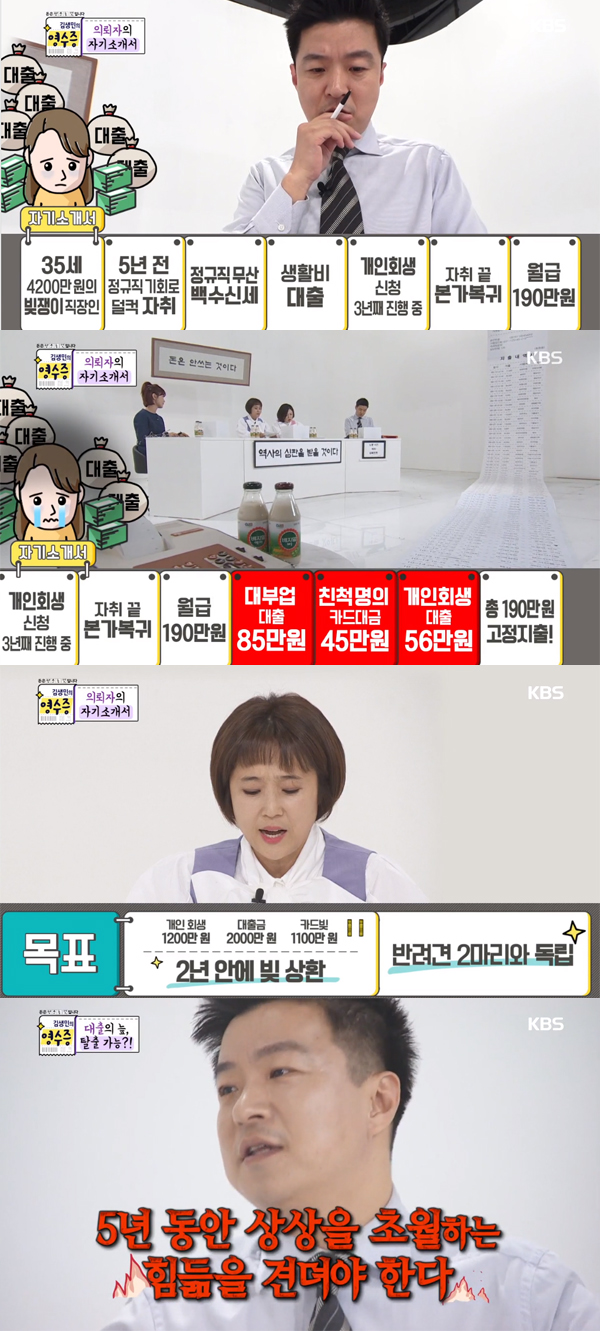 ▲'김생민의영수증' 1회 캡처(사진=KBS2)