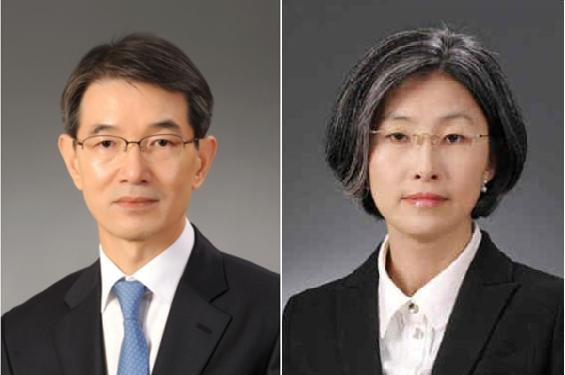 ▲안철상 대전지방법원장(왼쪽)과 민유숙 서울고법 부장판사