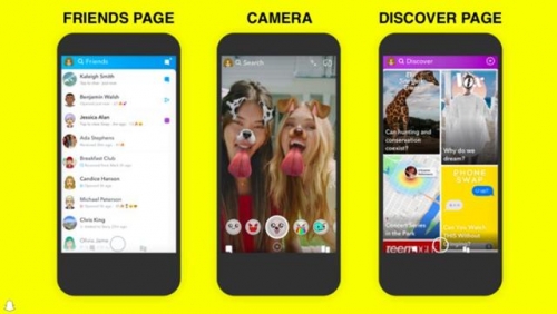 ▲스냅챗의 새로운 앱 디자인. 출처 스냅 사이트 