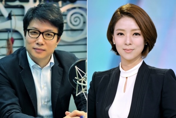 ▲신동호 아나운서 국장(왼쪽)과 배현진 아나운서(사진=MBC)