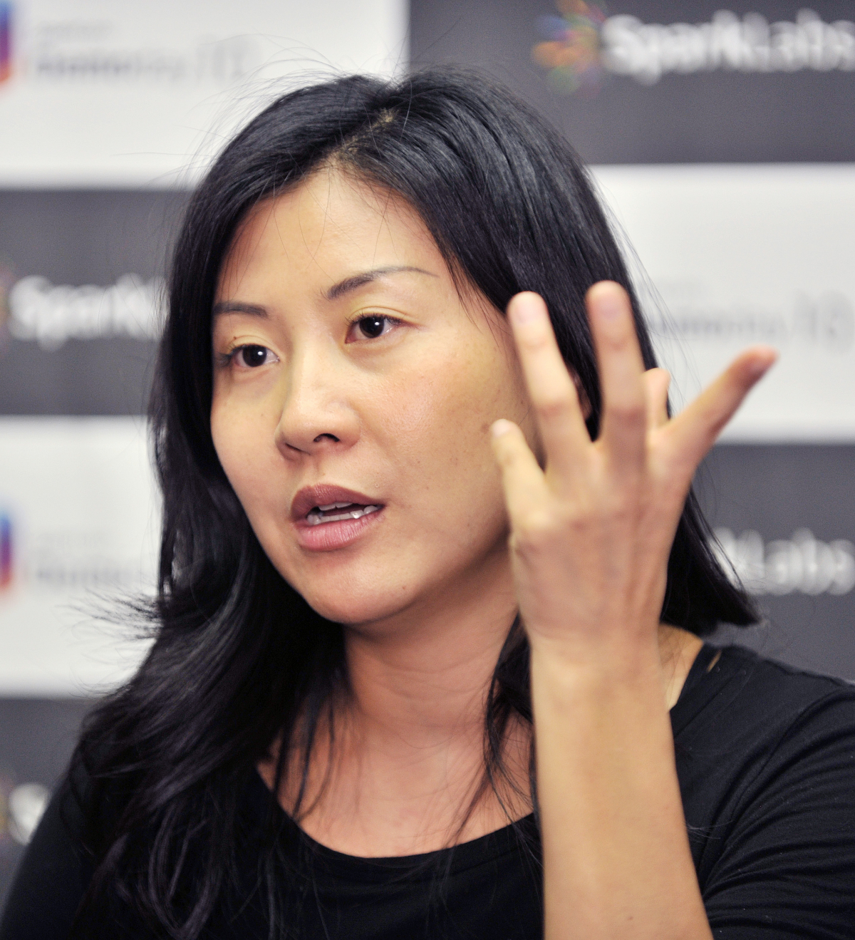 ▲7일 서울 삼성동 스파크랩 데모데이에서 이투데이와 만난 조이스킴 스텔라재단 대표는 “블록체인 통해 한쪽에 집중된 화폐를 재분배하고 부의 불평등을 완화하고 싶다”는 꿈을 밝혔다.(사진제공=스파크랩)