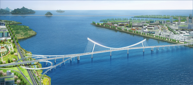 ▲새만금 남북도로 3공구 교량 조감도(사진제공=대림씨엔에스)