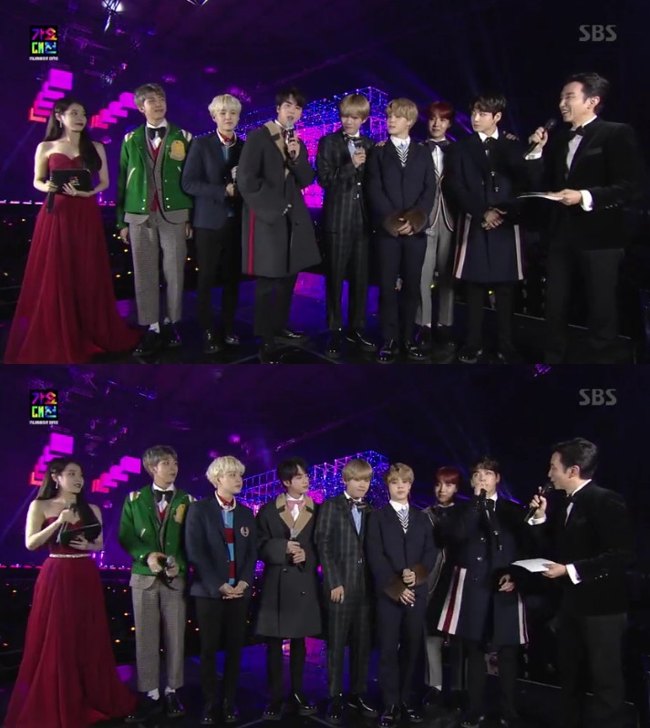 ▲방탄소년단(출처=SBS '가요대전' 방송캡처)