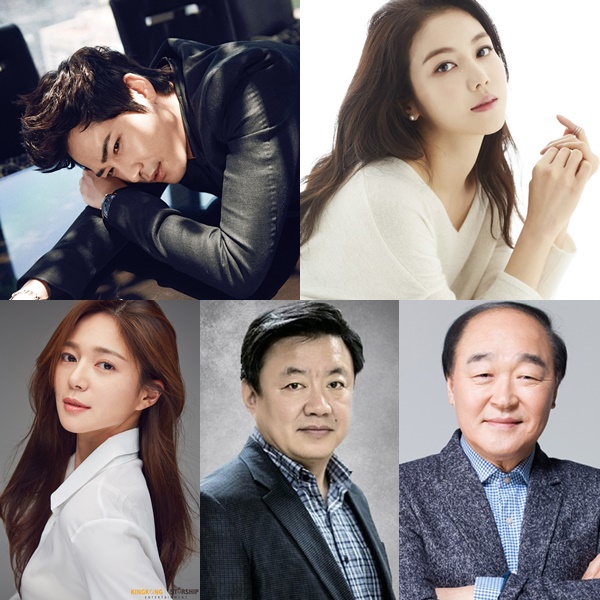 ▲‘작은 신의 아이들’로 호흡을 맞추는 배우 강지환, 김옥빈, 장광, 이효정, 이엘리야(좌측 상단부터 시계방향)(사진=각 소속사 제공)