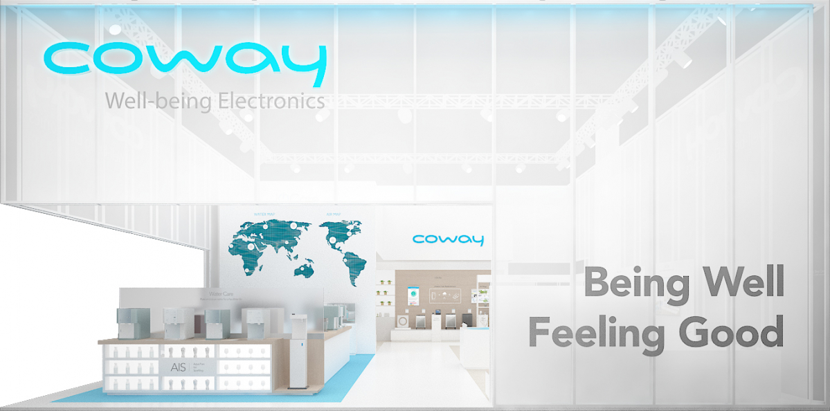 ▲코웨이 2018 CES 부스 전경(사진제공=코웨이)