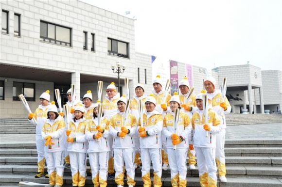 ▲대구지역 평창동계올림픽 성화봉송주자들