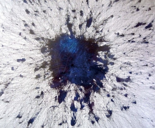 ▲형진식 ‘무제’ 캔버스에 유채, 30cm×30cm, 1996년(이재준 미술품 수집가)
