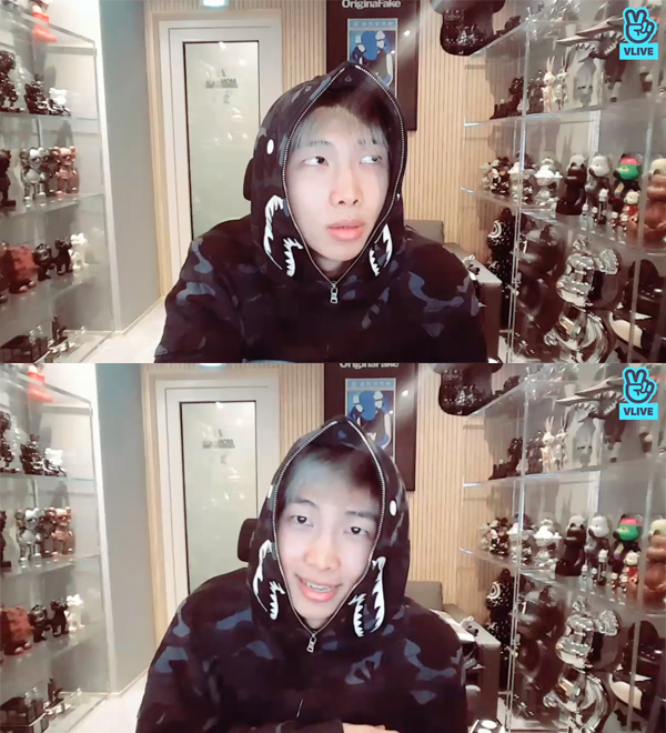▲방탄소년단 랩몬스터(사진=네이버 V LIVE)