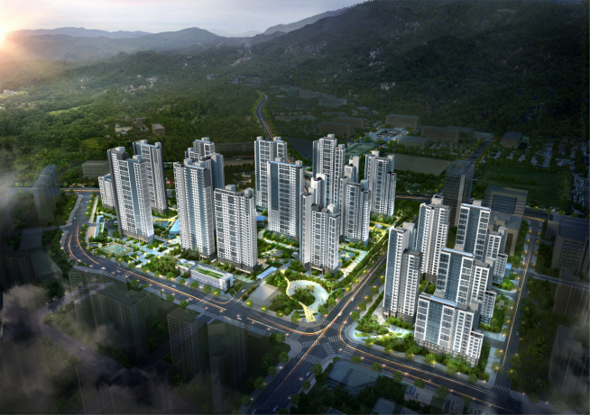 ▲과천 위버필드 야경조감도(사진=SK건설)