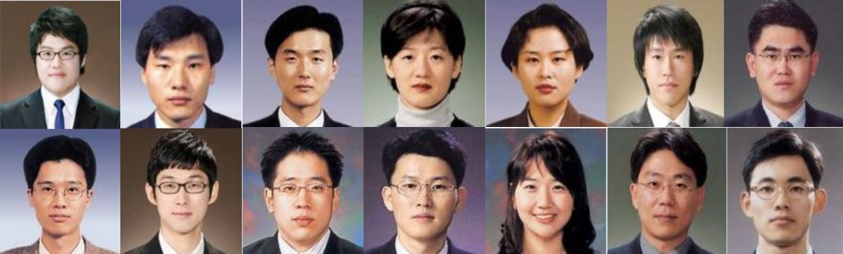 ▲(사진 왼쪽 위부터 시계 방향) 고유강·김병수(부장)·김세윤(부장)·김수영·김유진·박광민·서봉조·성창호(부장)·이정엽·조은경·조찬영·조현락·차윤제·황병헌(부장) 판사