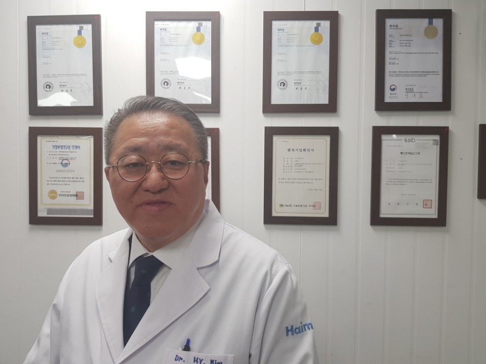 ▲26일 서울 성북구 고려대학교 산학관에서 만난 김홍렬 하임바이오 대표(60)는 “하임바이오 대사 항암제는 항암 치료의 새로운 패러다임이 될 것”이라고 말했다.(사진=이투데이DB)