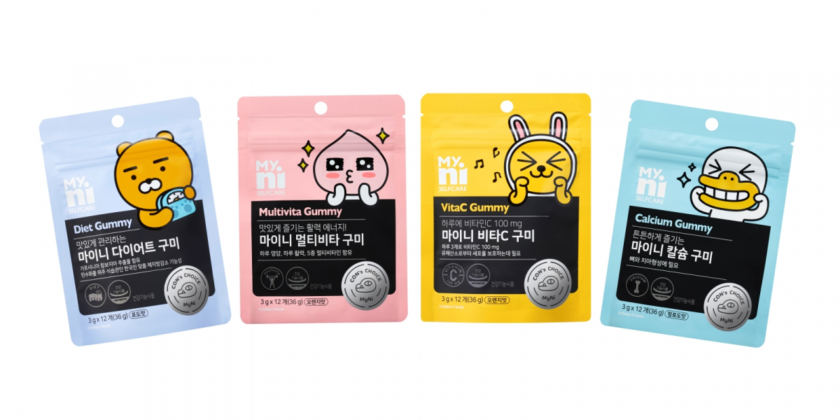 ▲일동제약X카카오프렌즈, 마이니 건강젤리 4종(일동제약)