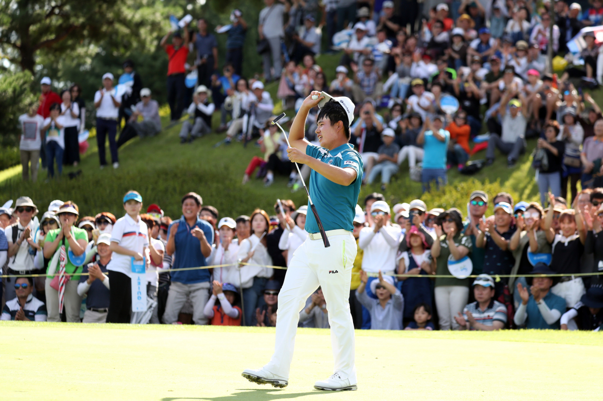 ▲까스텔바자을 입는 서형석(사진=KPGA)