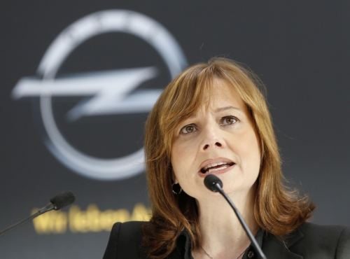 ▲메리 바라 GM CEO가 2014년 1월 27일(현지시간) 독일 루셀스하임에서 기자회견을 하고 있다. 루셀스하임/AP뉴시스
