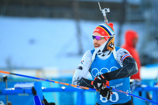 ▲한국 바이애슬론 티모페이 랍신이 5일 오후 강원도 평창군 알펜시아 바이애슬론센터 슈팅 레인지에서 훈련을 하고 있다.(연합뉴스)
