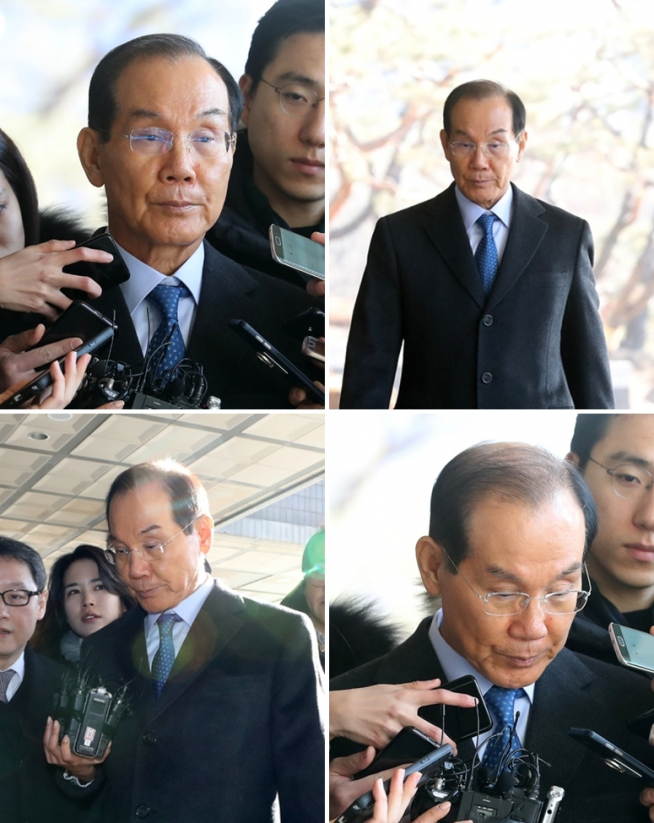 ▲다스의 미국 소송비를 대납하는데 관여한 것으로 알려진 이학수 전 삼성전자 부회장이 피의자 신분으로 검찰에 소환돼 조사를 받았다. (연합뉴스)