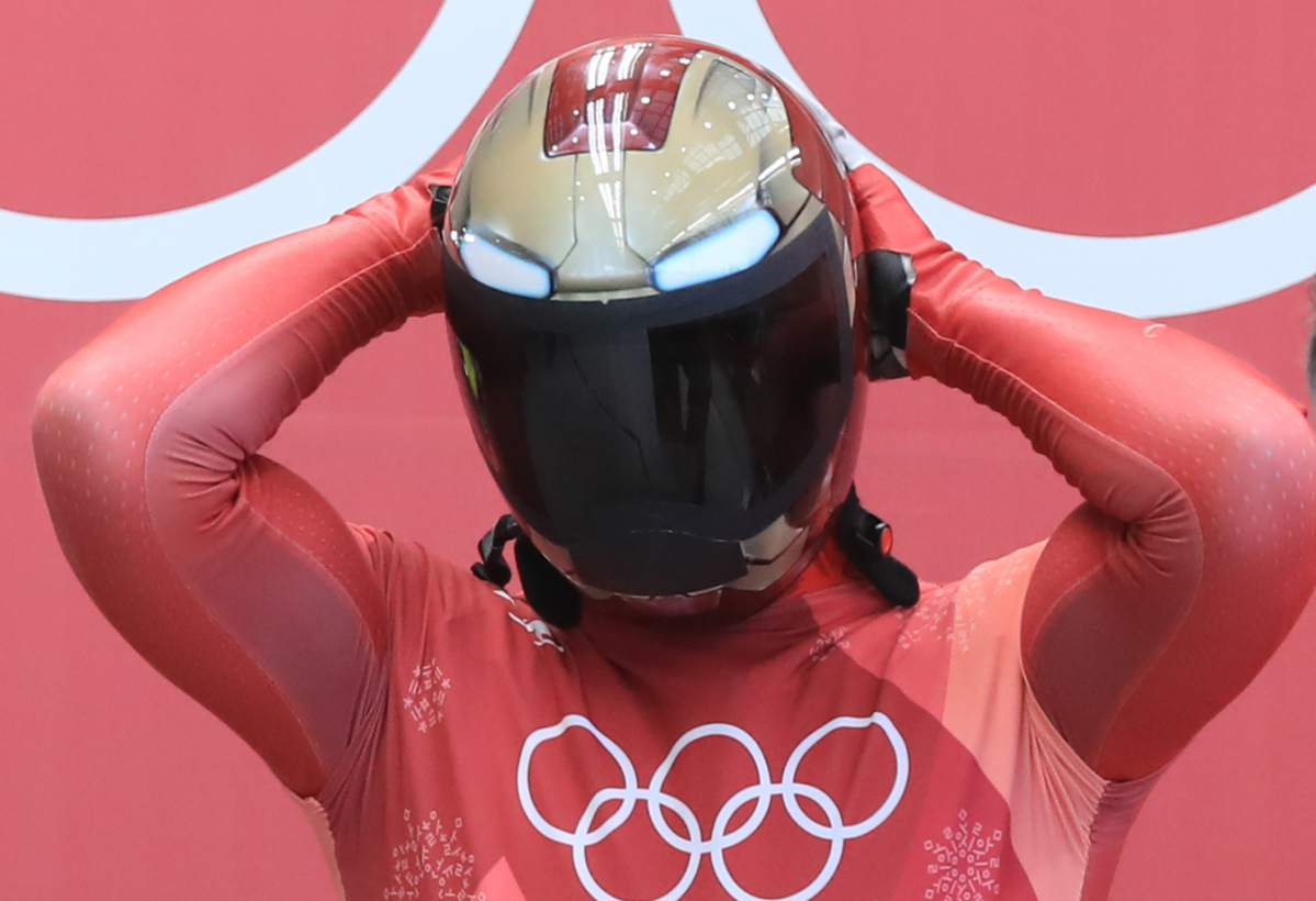 ▲15일 강원도 평창군 슬라이딩센터에서 열린 남자 스켈레톤 2차 경기에서 대한민국 남자 스켈레톤 대표 윤성빈이 출발 준비를 하고 있다.(사진제공=연합뉴스)