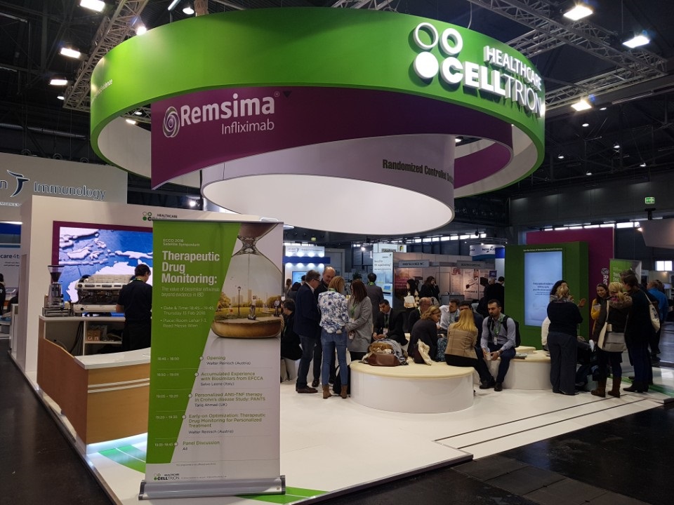 ▲ECCO 2018에 설치된 램시마 부스(셀트리온)