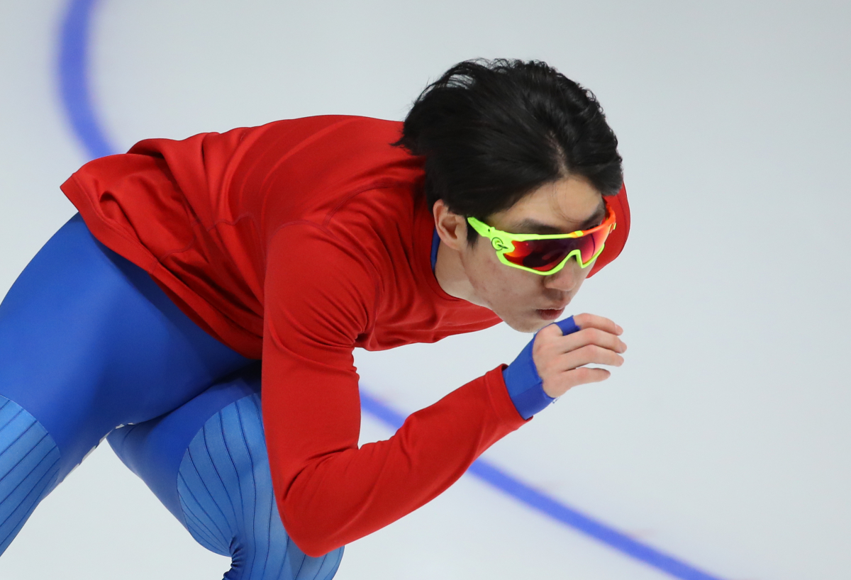 ▲스피드스케이팅 남자 500m에서 '깜짝 은메달'을 선사했던 차민규가 22일 오전 강원 강릉 스피드스케이팅경기장에서 훈련을 하고 있다. (연합뉴스)