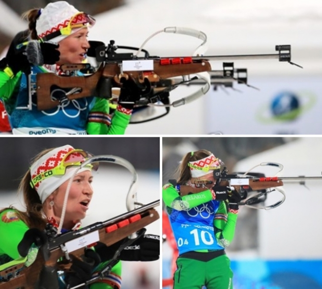 ▲벨라루스 바이애슬론 대표인 다르야 돔라체바에 관심이 쏠렸다. 독보적인 사격술을 뽐낸 그녀는 전진 KGB 요원이었다. (연합뉴스)