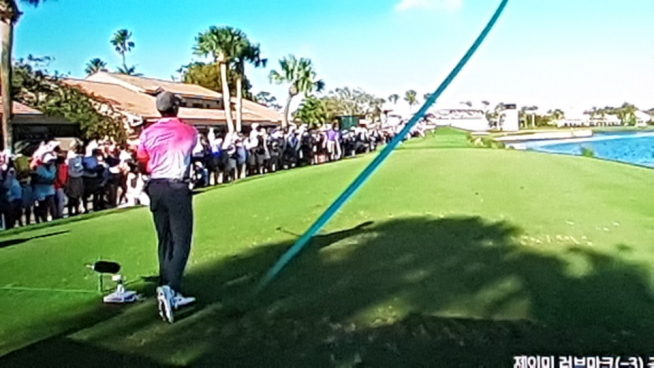 ▲타이거 우즈(사진=SBS골프채널 TV 촬영)