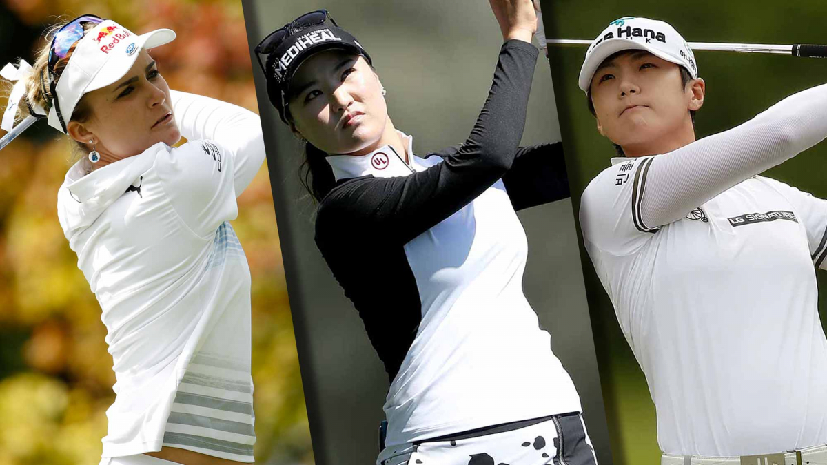 ▲렉시 톰슨-유소연-박성현(왼쪽부터)