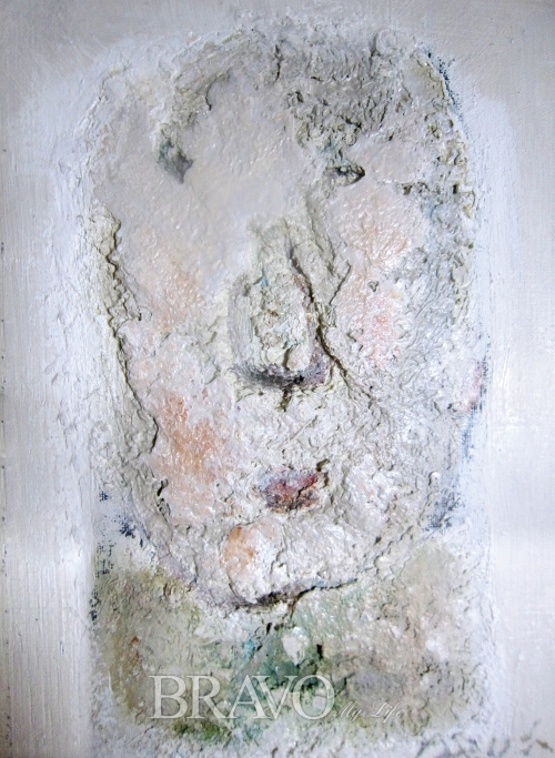 ▲[그림2] 신양섭 ‘얼굴’ 캔버스에 유채 28×18cm, 1988년(이재준 미술품 수집가)