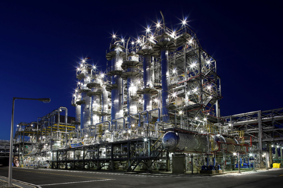 ▲금호석유화학 여수고무2공장 야경