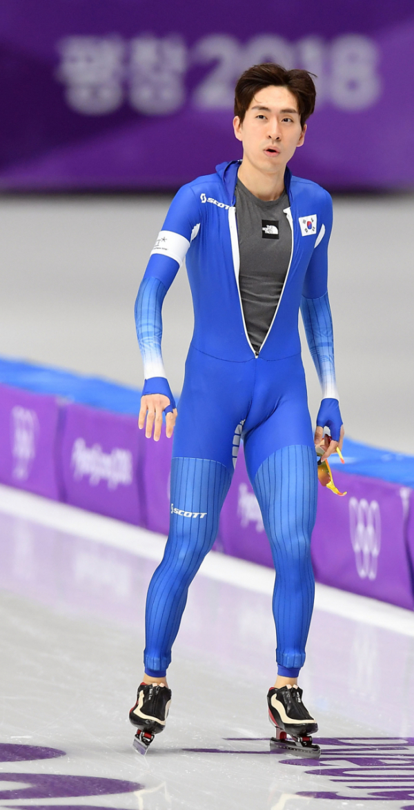▲11일 2018 평창 동계올림픽 남자 스피드스케이팅 남자 5000m 경기에서 한국의 이승훈 선수가 6분14초15의 기록으로 5위에 올랐다. 이동근 기자 foto@