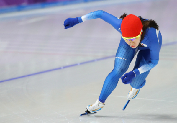 ▲스피드스케이팅 여자 500m에 출전하는 이상화가 18일 올림픽 3연패를 달성할 수 있을지 주목된다.(연합뉴스)