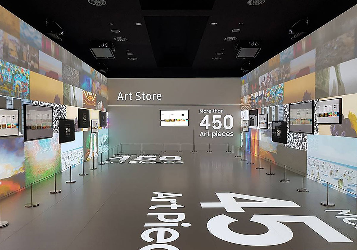 ▲iF 디자인 어워드 2018에서 인테리어 부문 본상을 수상한 삼성 더 프레임 갤러리.(사진제공=제일기획)