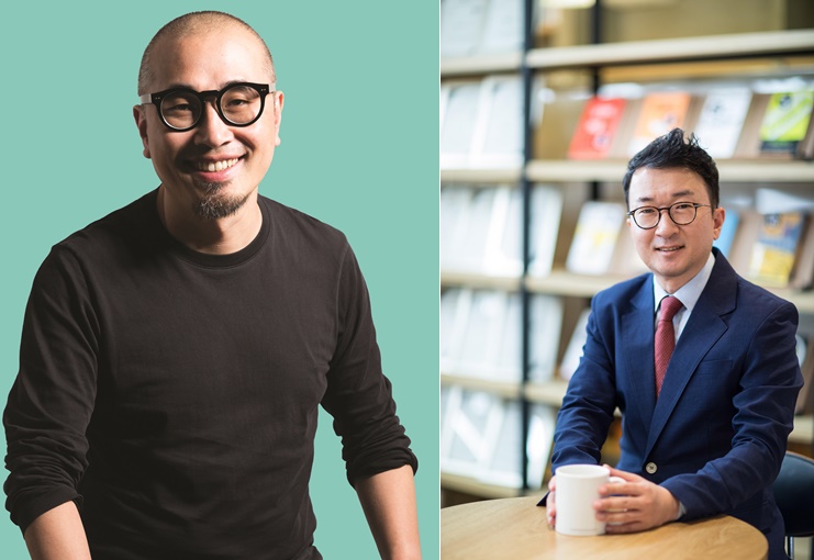 ▲김봉진 의장(좌)과 최성진 대표.(사진제공=코스포)